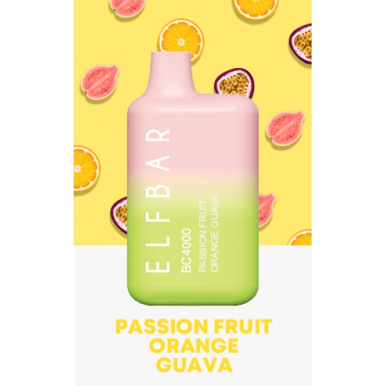 Elfbar 4000 Passion Fruit Orange Guava  en uygun fiyatlar ile ebuhar.netde! Elfbar 4000 Passion Fruit Orange Guava özellikleri, fiyatı, incelemesi, yorumları ve taksit seçenekleri için hemen tıklayın!