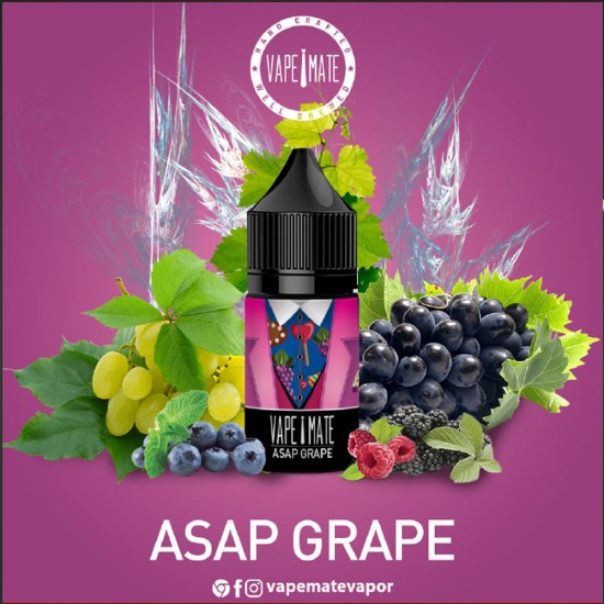Vape Mate Asap Grape 30 ML Salt Likit